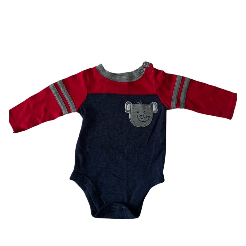 Longsleeve Elephant Pocket Onesie